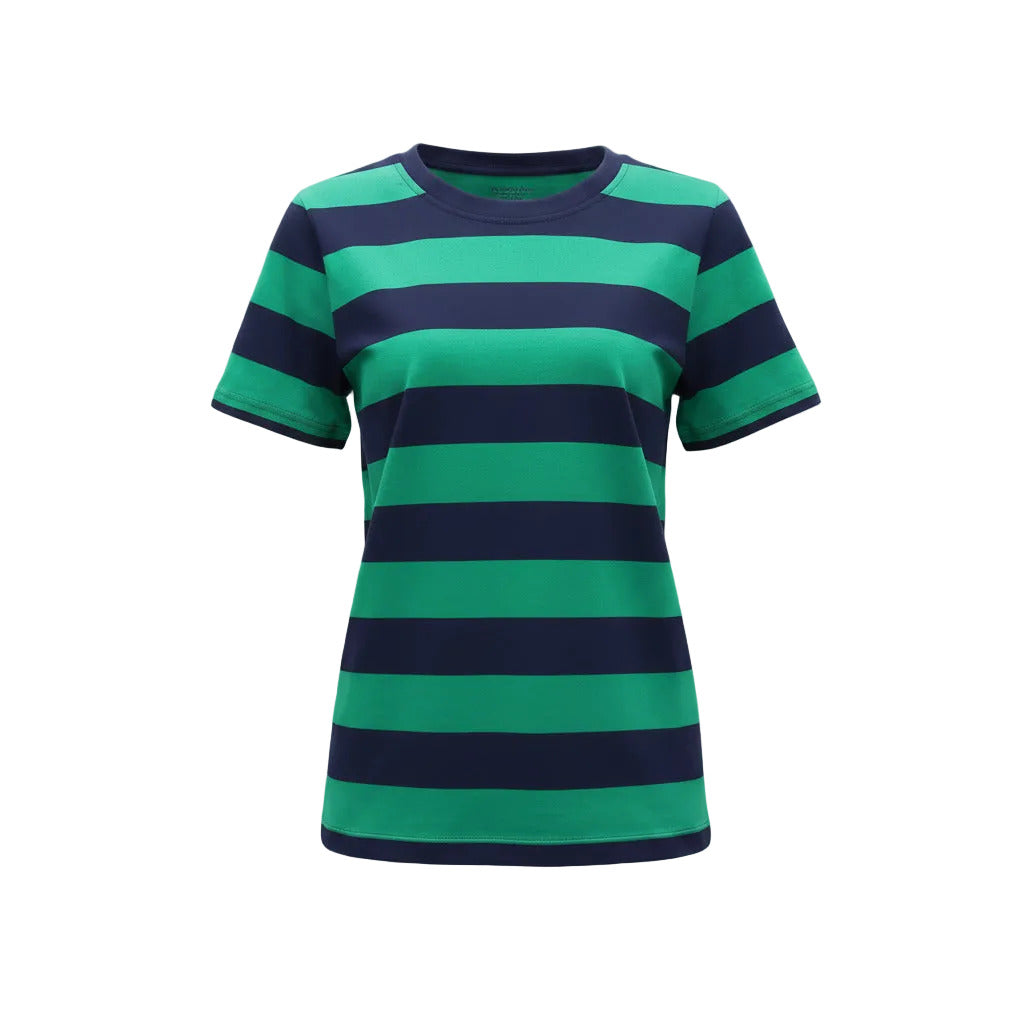 Avexa Women Striped Loose Fit Casual Round Top