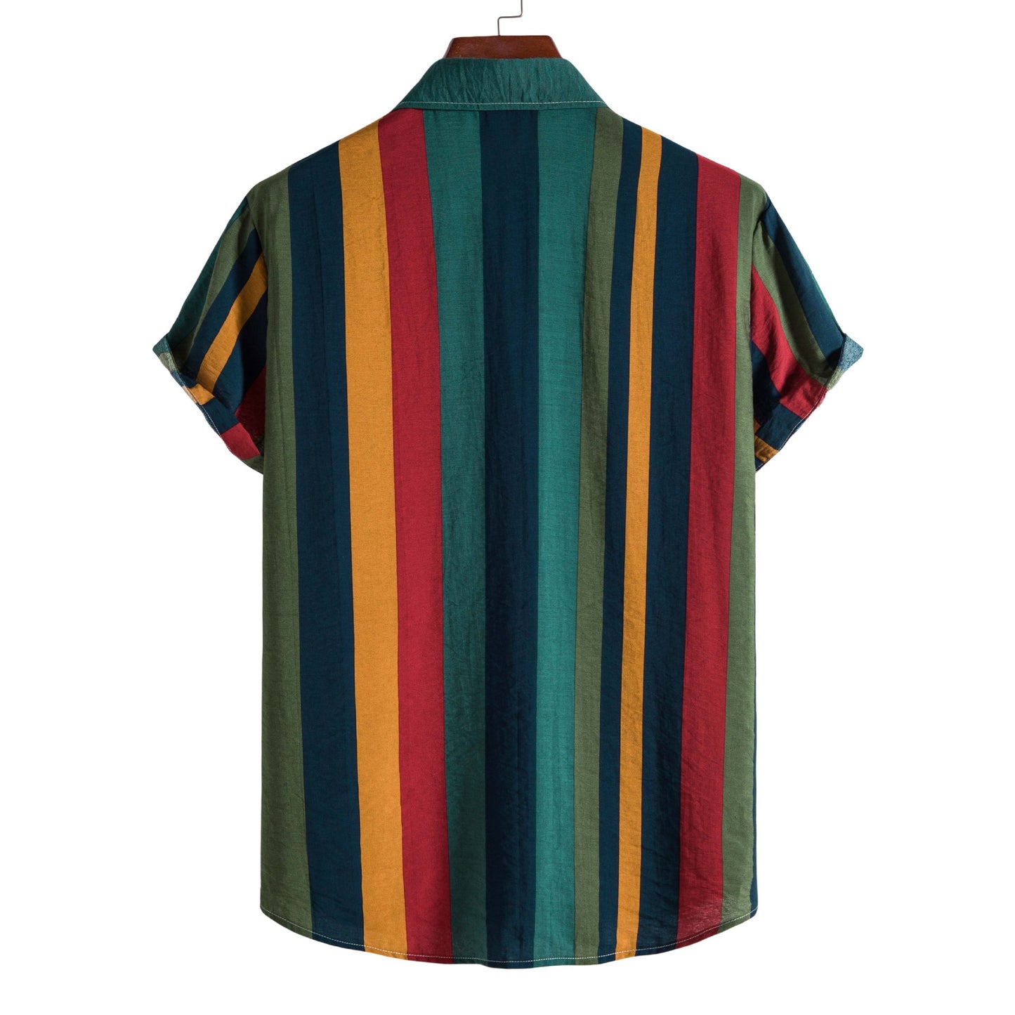 Multicolored striped shirt on a white background