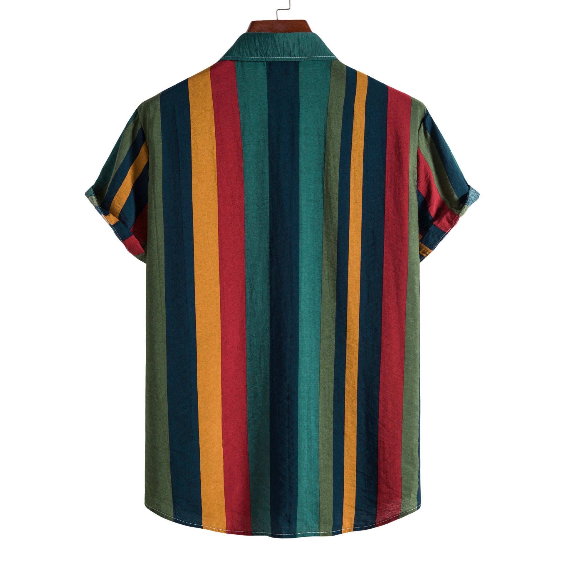 Multicolored striped shirt on a white background