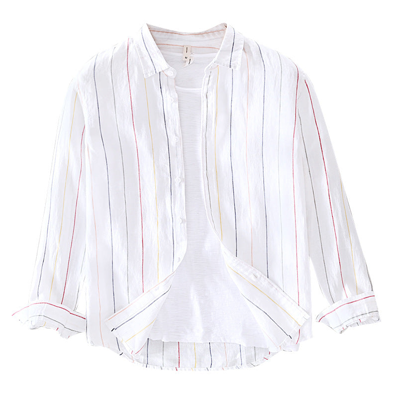 White blouse with red trim on a white background