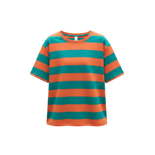 Avexa Women Striped Loose Fit Casual Round Top