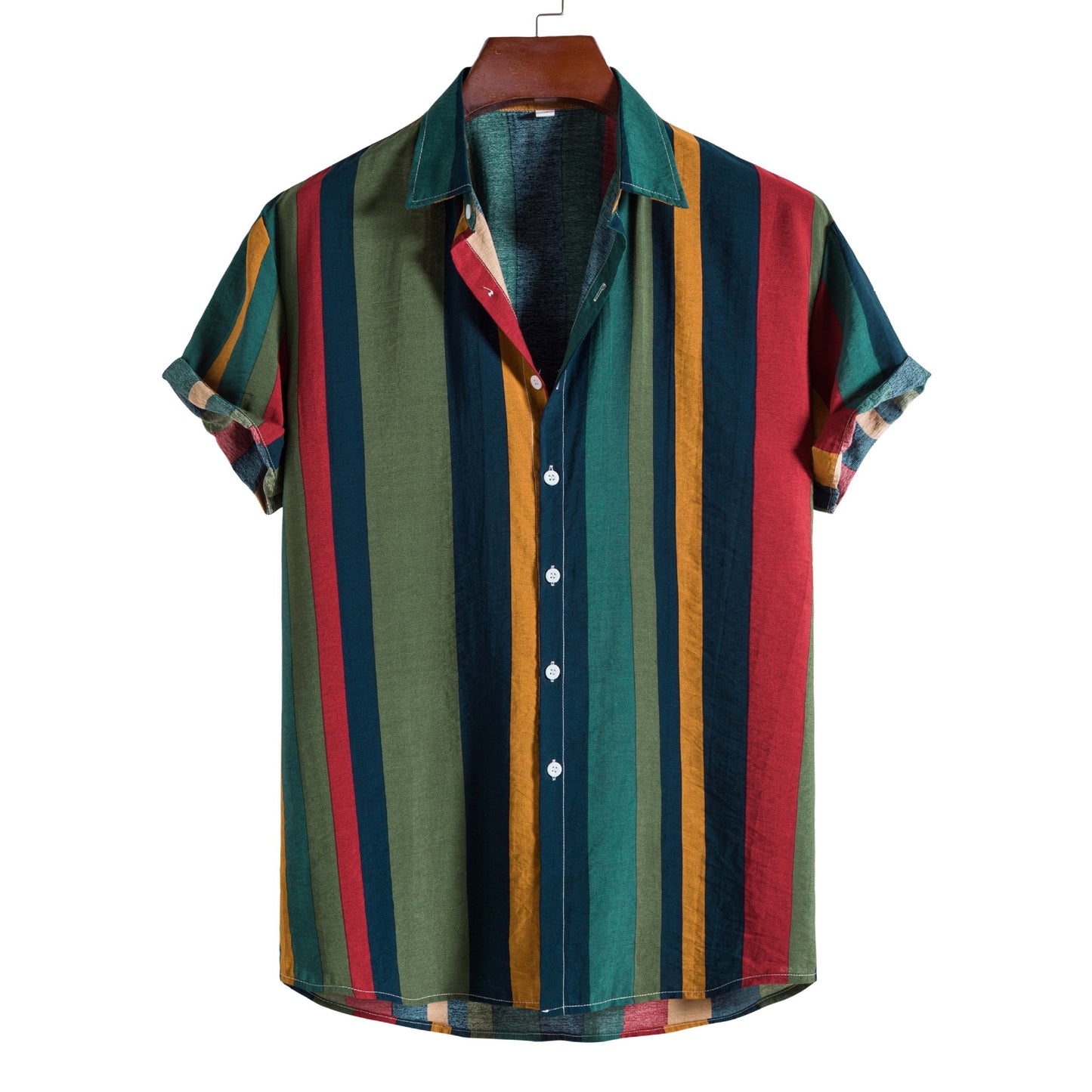 Colorful striped shirt on a white background